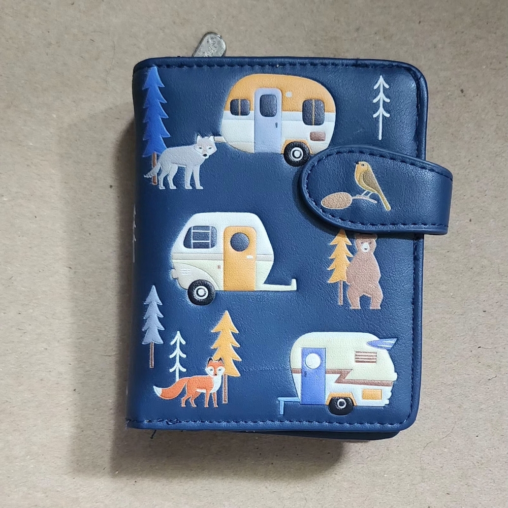 Wilderness Campers Small Zipper Wallet by Shagwear - Canadian Brand